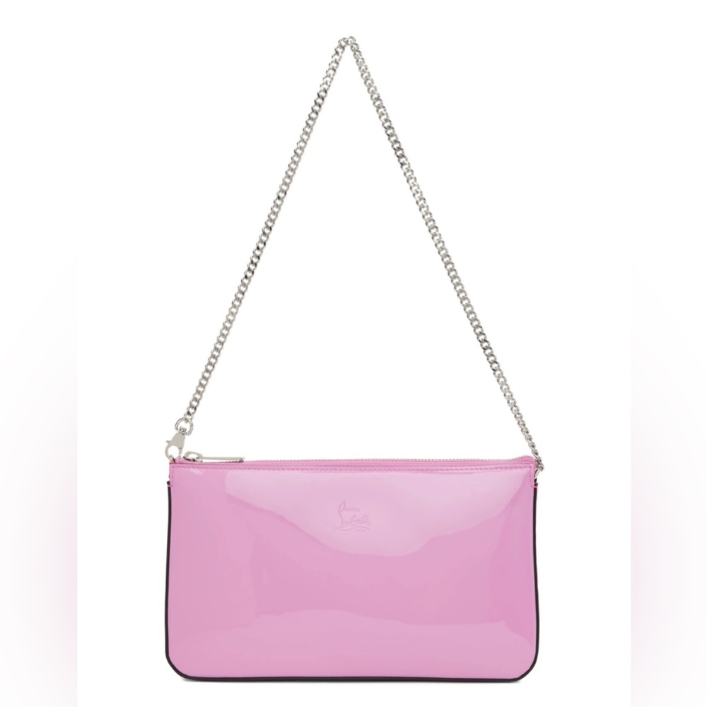 BRAND NEW Christian Louboutin Loubila Metallic Leather Pouch